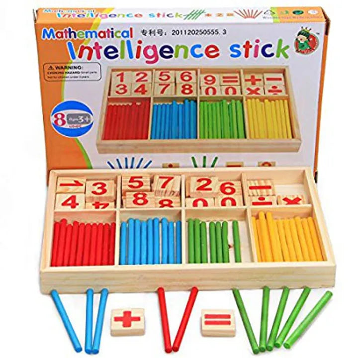 Children Math Toys Counting Sticks Geometric Block