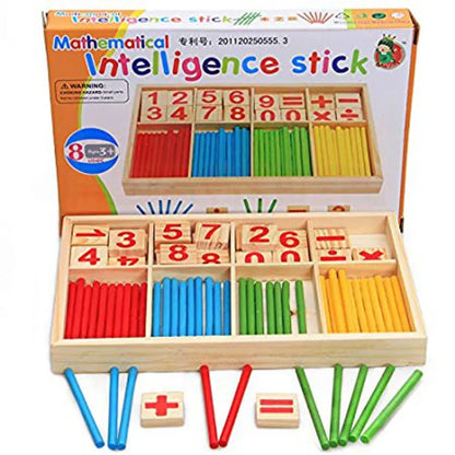 Children Math Toys Counting Sticks Geometric Block