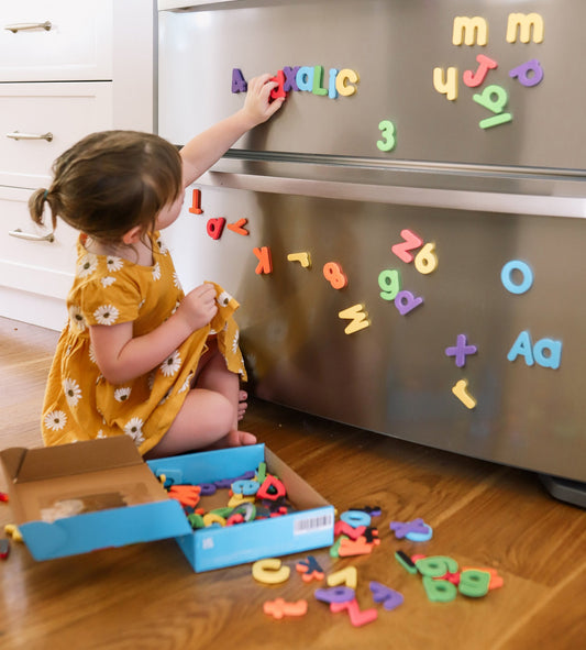 Fridge Magnetic Letters Numbers Set Educational