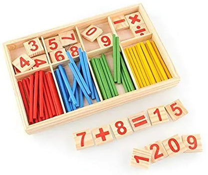 Children Math Toys Counting Sticks Geometric Block