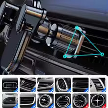 Universal Gravity Car Phone Holder – Secure Air Vent Mount for iPhone 14 13 12 11 Pro Max, Samsung & Xiaomi