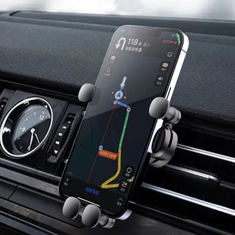 Universal Gravity Car Phone Holder – Secure Air Vent Mount for iPhone 14 13 12 11 Pro Max, Samsung & Xiaomi