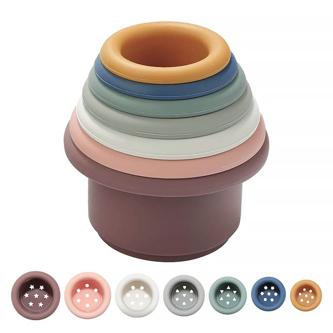 Baby Silicone Hourglass Stacking Cup